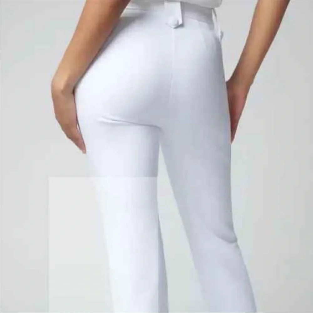 White House Black Market Jolie Novelty Button Straight Pants NWT Size 8R - Picture 2 of 13